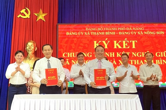 Xã Thạnh Bình và Nông Sơn kết nghĩa, hợp tác cùng phát triển