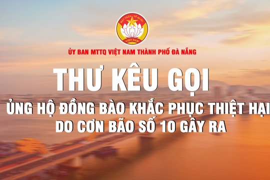 Thư kêu gọi ủng hộ đồng bào khắc phục thiệt hại do cơn bão số 10 gây ra
