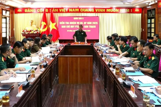 Quân khu 5 kiểm tra nhiệm vụ quân sự, quốc phòng tại Ban Chỉ huy Phòng thủ khu vực 4 - Bàn Thạch
