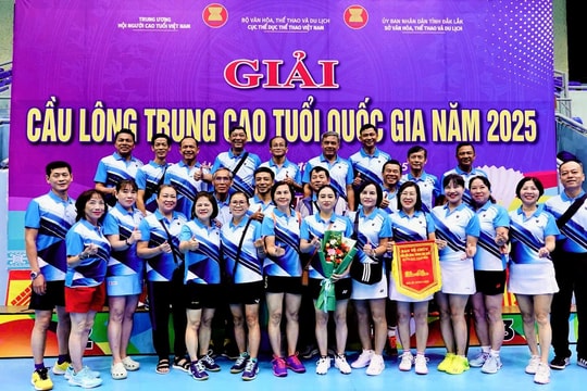 Đà Nẵng giành 8 huy chương tại Giải cầu lông trung cao tuổi quốc gia