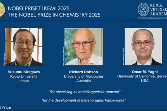 Giải Nobel Hóa học 2025 tôn vinh công trình về vật liệu xốp