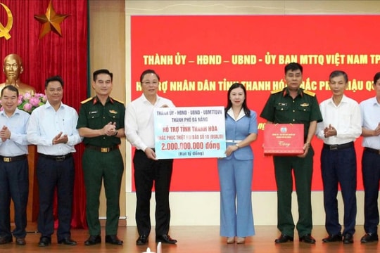 Đà Nẵng hỗ trợ tỉnh Thanh Hóa và Ninh Bình 3 tỷ đồng khắc phục hậu quả bão số 10