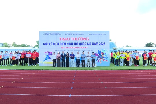 Gần 600 vận động viên tham gia giải Vô địch điền kinh trẻ quốc gia năm 2025