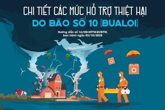 Các mức hỗ trợ thiệt hại do bão số 10 (Bualoi)