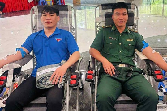 Lan toả phong trào hiến máu tình nguyện trong bộ đội biên phòng