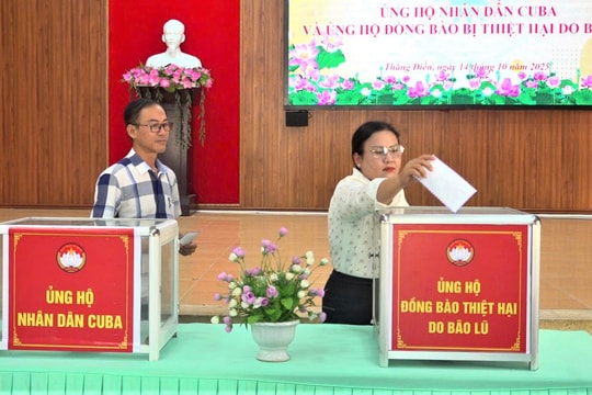 Xã Thăng Điền tiếp nhận gần 30 triệu đồng ủng hộ nhân dân Cuba và đồng bào vùng bão lũ