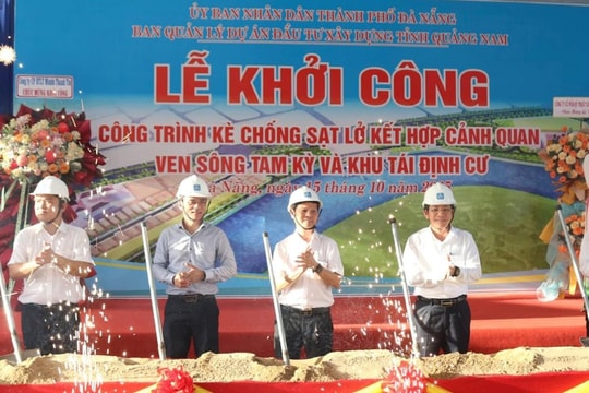 Khởi công công trình kè chống sạt lở kết hợp cảnh quan ven sông Tam Kỳ