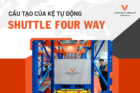 Kho tự động Vinatech tối ưu hiệu suất kho hàng với Robot Shuttle