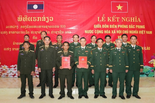 Hai Đồn Biên phòng La Êê, Đắc Pring kết nghĩa với Đại đội Biên phòng 533 (Lào)