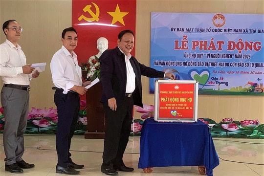 Xã Trà Giáp ủng hộ Quỹ "Vì người nghèo" và đồng bào vùng thiên tai hơn 100 triệu đồng