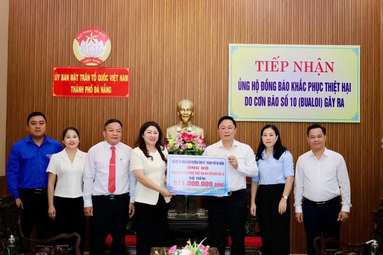Phường Tam Kỳ trao hơn 500 triệu đồng ủng hộ đồng bào vùng bão