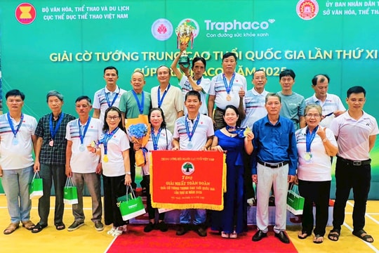 Đà Nẵng nhất toàn đoàn Giải Cờ tướng trung cao tuổi quốc gia năm 2025