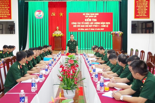 Cục Quân lực kiểm tra công tác tổ chức lực lượng tại Bộ Chỉ huy Quân sự thành phố Đà Nẵng