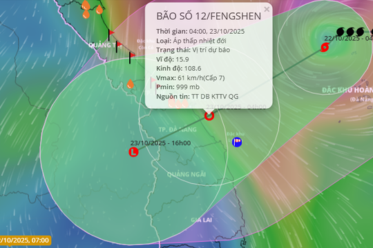 Bão có khả năng suy yếu thành áp thấp nhiệt đới trước khi vào ven biển