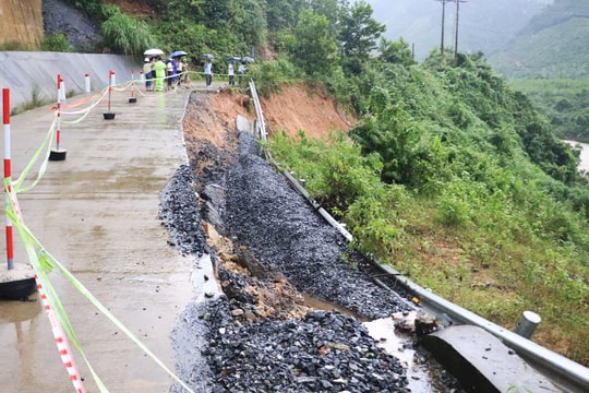 Khẩn trương khắc phục sạt lở tại tuyến đường ĐT 601