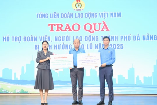 Đà Nẵng: Hơn 1 tỷ đồng hỗ trợ đoàn viên, người lao động bị thiệt hại do mưa lũ