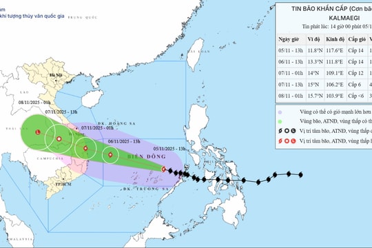 Tropical storm Kalmaegi heads for central coast, Da Nang authorities on high alert