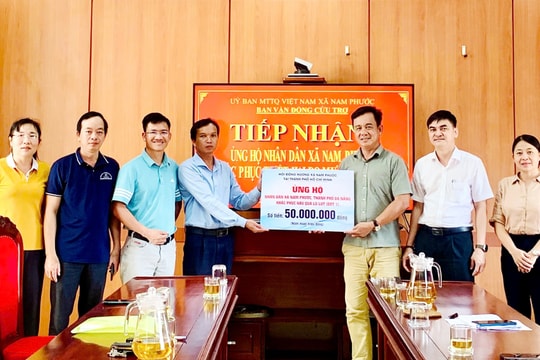 Đồng hương xã Nam Phước vận động hơn 150 triệu đồng hỗ trợ người dân quê nhà