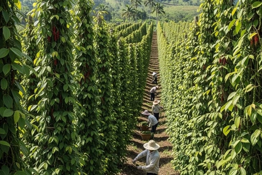 Giá tiêu hôm nay 10/11/2025: Tiếp tục neo cao, tăng nhẹ trên quốc tế