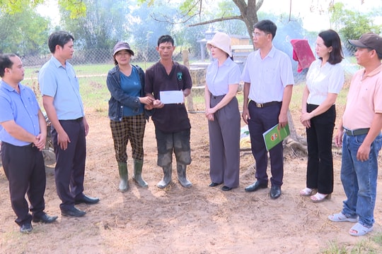 Hội Nông dân thành phố Đà Nẵng tặng quà các gia đình bị ảnh hưởng bởi thiên tai