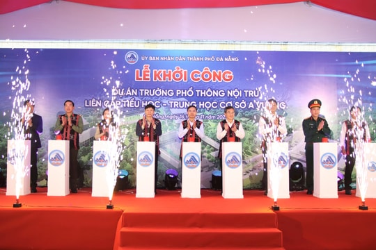 Khởi công dự án Trường Phổ thông nội trú, bán trú liên cấp Tiểu học - THCS A Vương