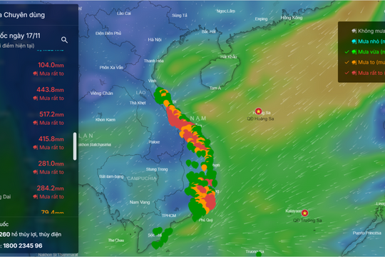 Dự báo thời tiết 18/11: Huế lũ lên nhanh, Đà Nẵng mưa lớn nhiều ngày liền