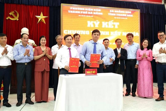 Phường Điện Bàn kết nghĩa với xã Hoằng Hóa (tỉnh Thanh Hóa)