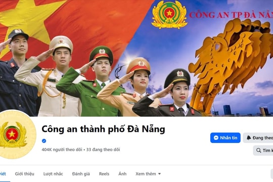 Fanpage "Công an thành phố Đà Nẵng" đạt 400.000 lượt theo dõi
