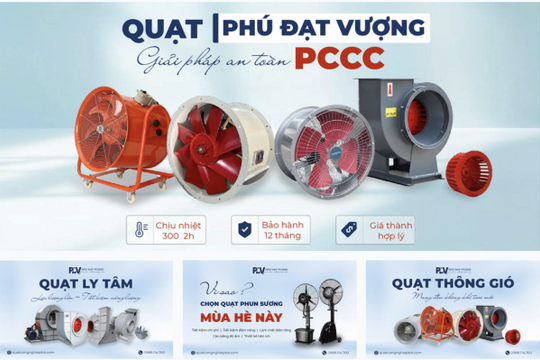 Quạt thông gió vuông công nghiệp an toàn và bền bỉ tại Quạt Phú Đạt Vượng