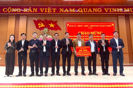 Các xã: Nam Phước, Duy Xuyên, Thu Bồn và Duy Nghĩa tiếp nhận 1 tỷ 250 triệu đồng khắc phục thiệt hại bão lũ