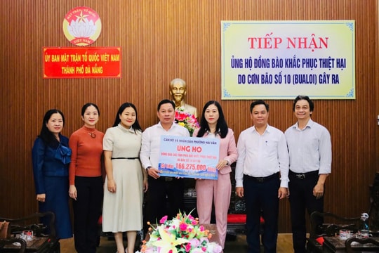 Phường Hải Vân ủng hộ hơn 436 triệu đồng cho người dân vùng ảnh hưởng do thiên tai