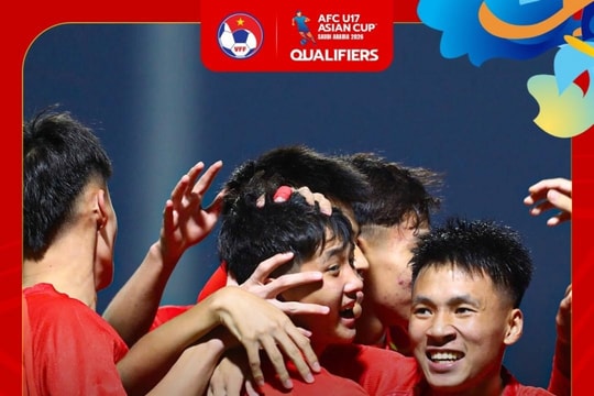 U17 Việt Nam thắng 14-0, chiếm ngôi đầu bảng vòng loại châu Á