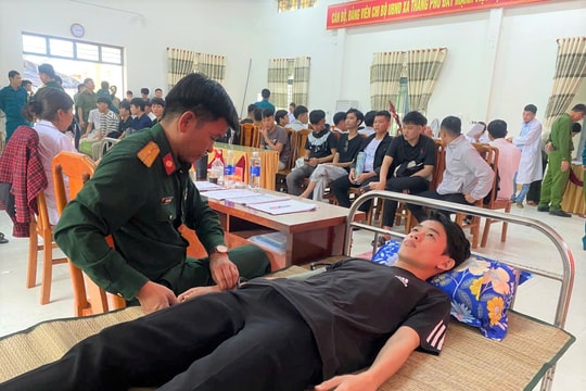 100% thanh niên Thăng Phú tham gia khám tuyển nghĩa vụ quân sự năm 2026