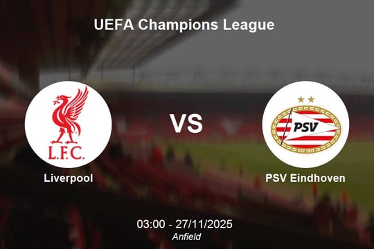 Nhận định Liverpool vs PSV Eindhoven - UEFA Champions League