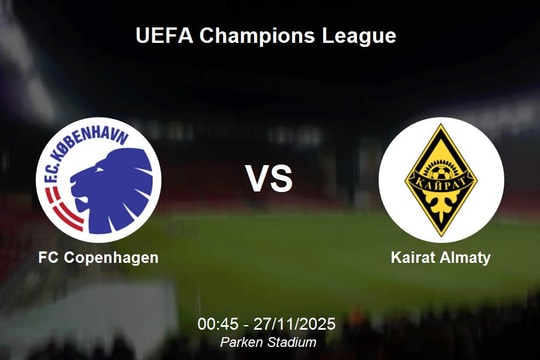 Nhận định FC Copenhagen vs Kairat Almaty - Champions League