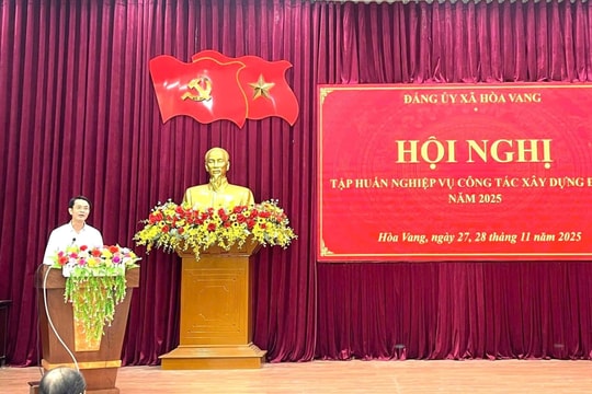 Xã Hòa Vang tập huấn nghiệp vụ công tác xây dựng Đảng
