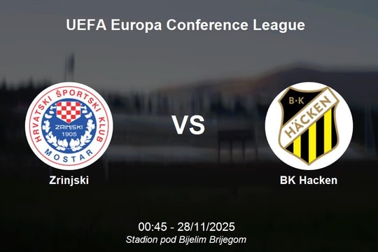 Nhận định Zrinjski vs BK Hacken - UEFA Europa Conference League