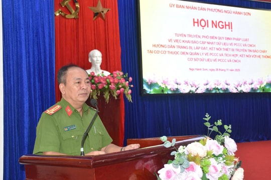 Tuyên truyền nâng cao trách nhiệm phòng cháy, chữa cháy tại phường Ngũ Hành Sơn