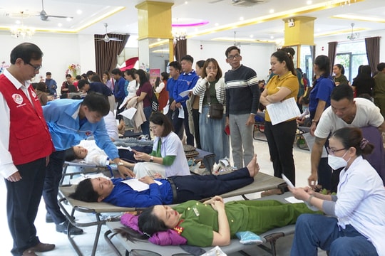 Các xã Tiên Phước, Thạnh Bình, Lãnh Ngọc và Sơn Cẩm Hà vận động hiến 274 đơn vị máu