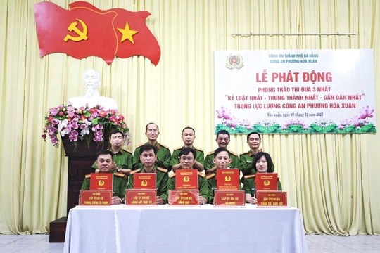 Công an phường Hòa Xuân phát động phong trào thi đua “Ba nhất”