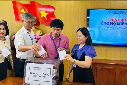 Sở Giáo dục và Đào tạo thành phố Đà Nẵng phát động ủng hộ các tỉnh miền Trung
