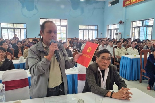 Xã Thăng An đối thoại, tháo gỡ vướng mắc trong việc cấp lại sổ đỏ sau hiến đất làm đường