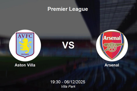 Nhận định Aston Villa vs Arsenal - Premier League