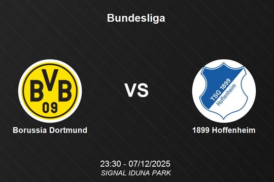 Nhận định Borussia Dortmund vs 1899 Hoffenheim - Bundesliga