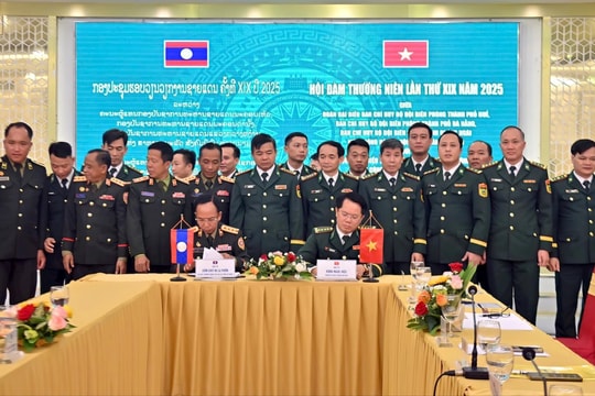Hội đàm giữa bộ đội biên phòng 3 tỉnh, thành phố (Việt Nam) và Bộ Chỉ huy Quân sự tỉnh Sê Kông (Lào)