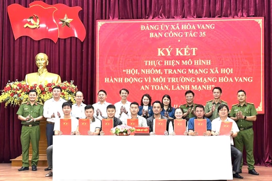 Xã Hòa Vang ra mắt mô hình hội, nhóm bảo đảm an ninh, trật tự trên không gian mạng