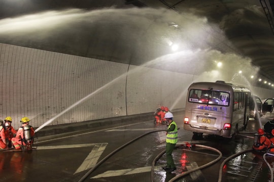 Diễn tập chữa cháy và cứu nạn, cứu hộ tại hầm đường bộ Hải Vân