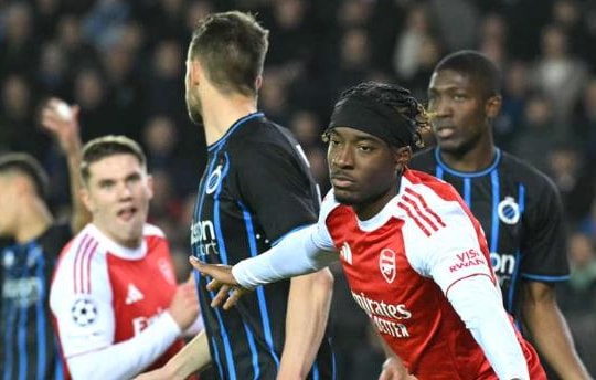 Noni Madueke tỏa sáng, Arsenal bay cao tại Champions League