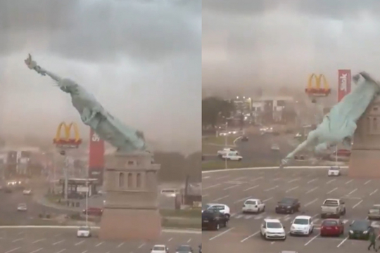 Brazil: Tượng Nữ thần Tự do cao 24m đổ sập trong bão