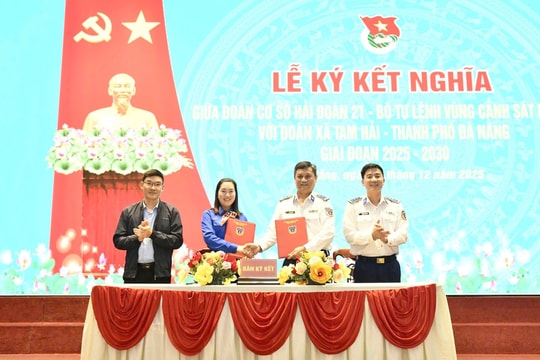 Tuổi trẻ Hải đoàn 21 Cảnh sát biển kết nghĩa, đồng hành cùng Đoàn xã Tam Hải